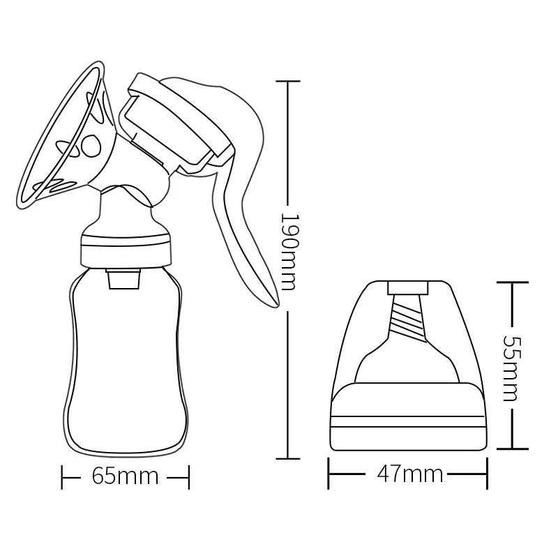 Bomba mamadeira de mamilo manual para bebê